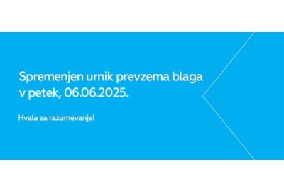 Prilagojen urnik prevzema blaga