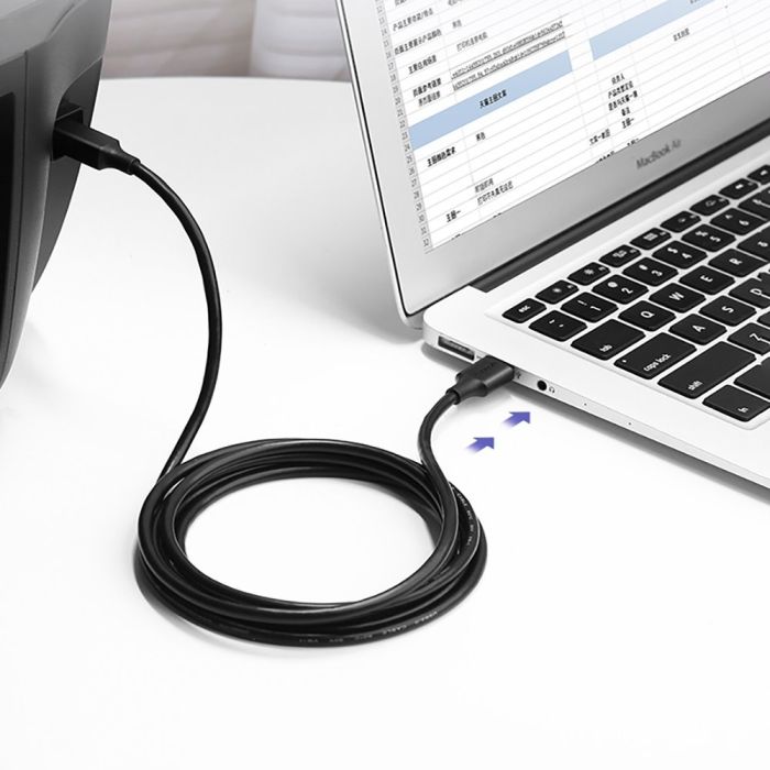 Ugreen tiskalniški kabel USB-B (moški) - USB 2.0 (moški) 480mbps 2M črn