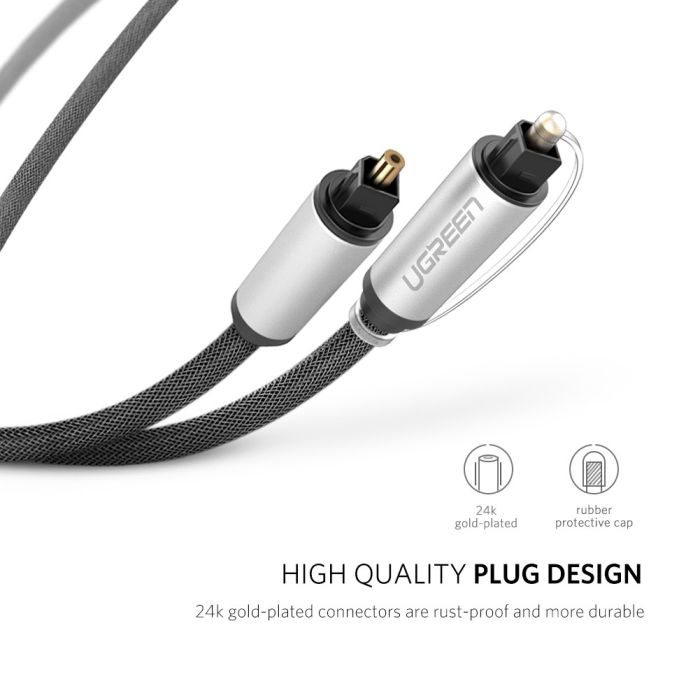 Ugreen Toslink optični kabel - pleten 2 m - box