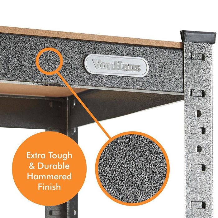 VonHaus 1.8m 5 polični regal HAMMERITE