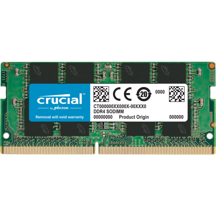 Crucial 32GB DDR4-3200 SODIMM PC4-25600 CL22, 1.2V