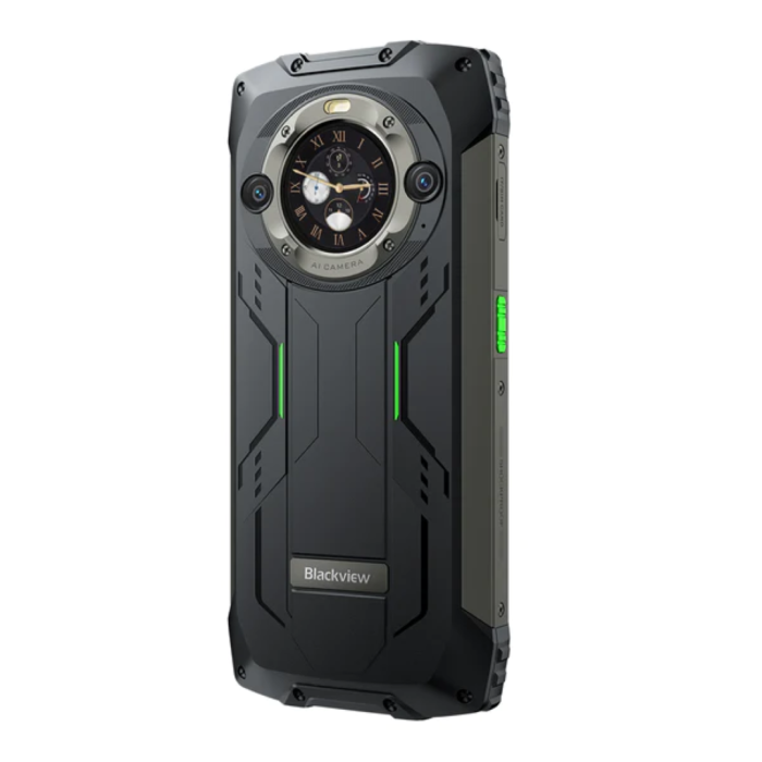 Blackview pametni robustni telefon BV9300 Pro 12GB+256GB z vgrajeno 100LM svetilko, zelen