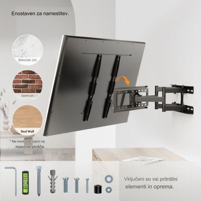 VonHaus 24-56 pregibni TV stenski nosilec do 45kg