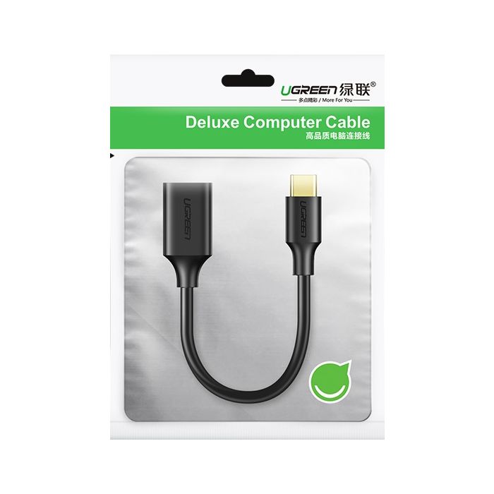 Ugreen USB-C (M) na USB 3.0 (Ž) OTG kabel črn - polybag