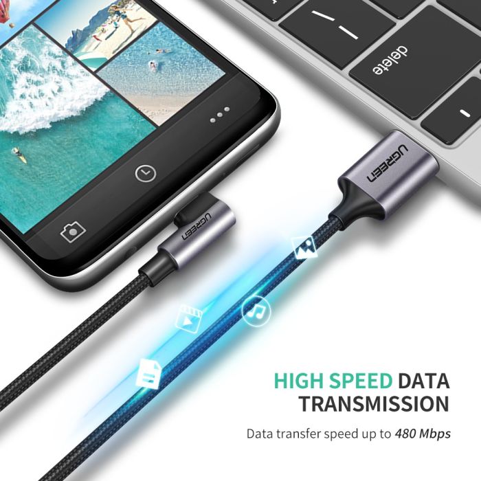 Ugreen USB-C kutni kabel 0,9 m