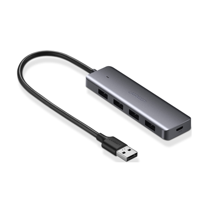 Ugreen USB Hub, USB 3.0, 4-portno srebrn - box