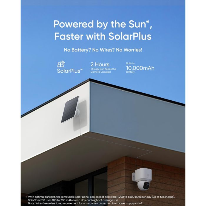 Eufy Security SoloCam E30 zunanja brezžična kamera s solarnim panelom