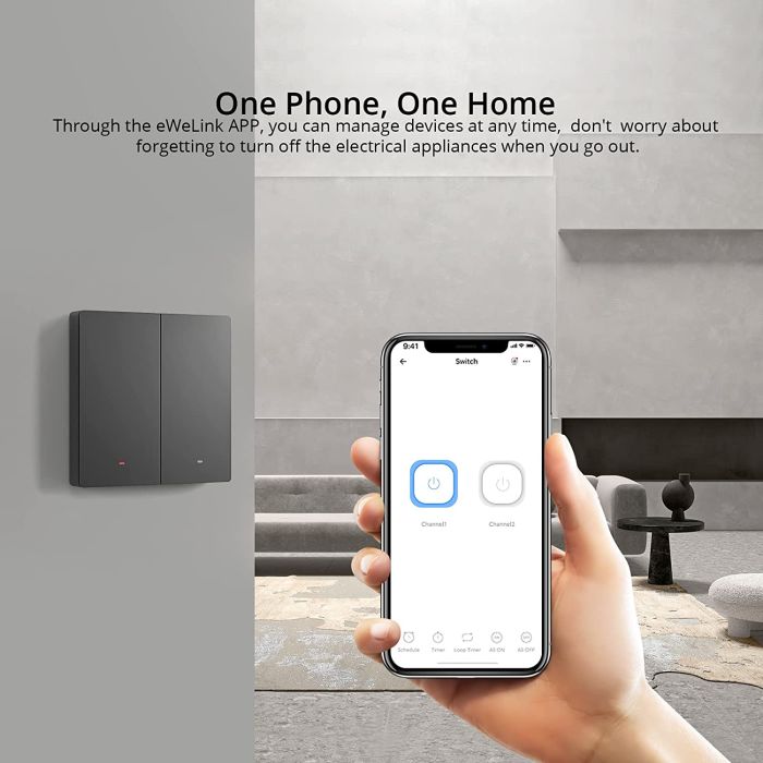 SONOFF pametno stensko stikalo Wi-Fi M5-2C-80, dvojno - slika 7