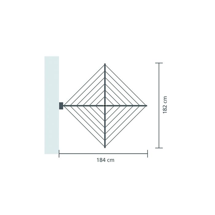 Brabantia stenski sušilnik WALLFIX za perilo, 24 m