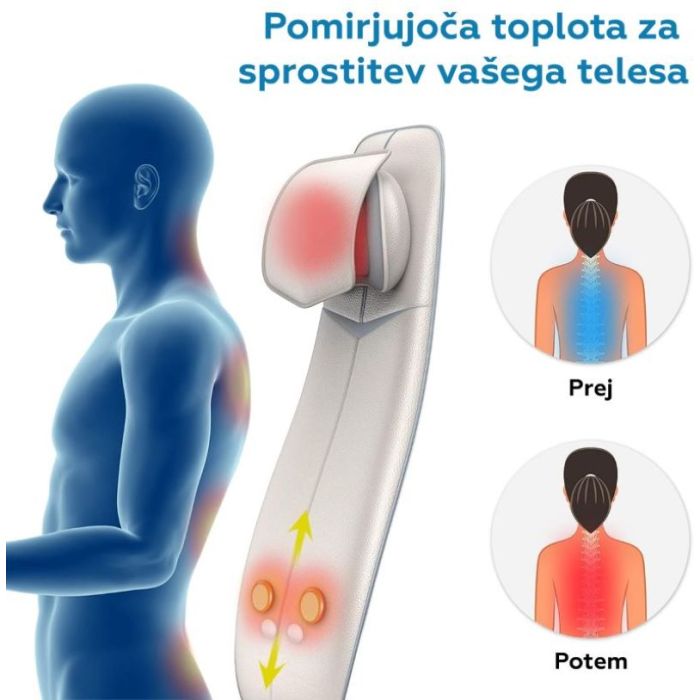 RENPHO Ergonomska masažna blazina za hrbet, vrat in glavo bež - slika 7