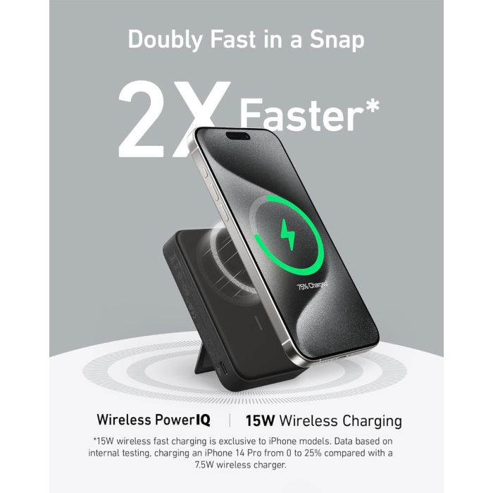 Anker MagGo 633 10K powerbank, črn - slika 3