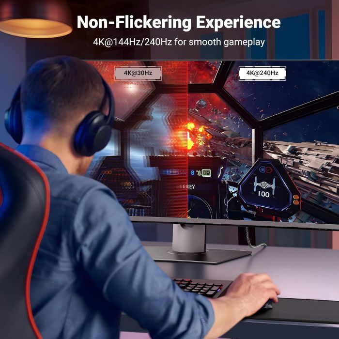 Kabel UGREEN USB C v DisplayPort 1.4 8K@60Hz 4K@240Hz, 1M - slika 5