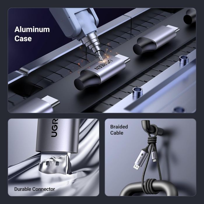 Ugreen kabel USB C v DisplayPort 1.4 8K@60Hz 4K@240Hz, 2M - slika 2