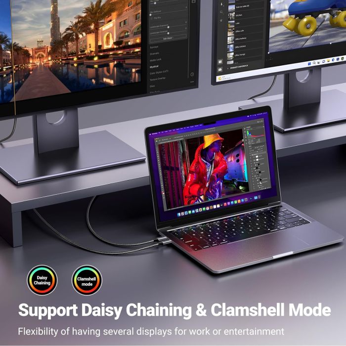 Kabel UGREEN USB C v DisplayPort 1.4 8K@60Hz 4K@240Hz, 1M - slika 3