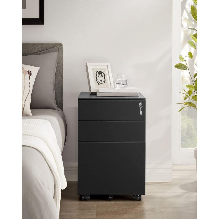 SONGMICS Pisarniška omarica na kolesih OFC60BK - slika 3