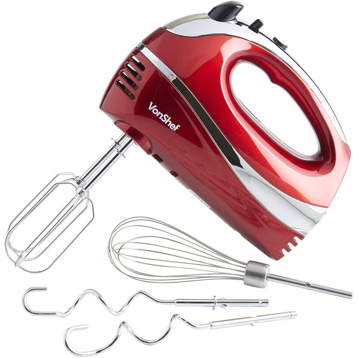 VonShef profesionalni mešalnik 300W rdeč - Amazon best seller!