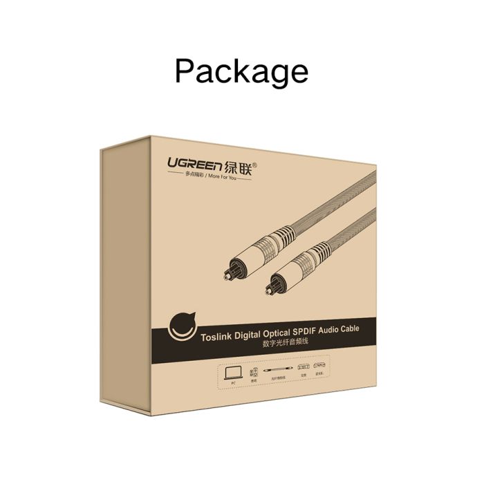 Ugreen Toslink optični kabel - pleten 1 m - box
