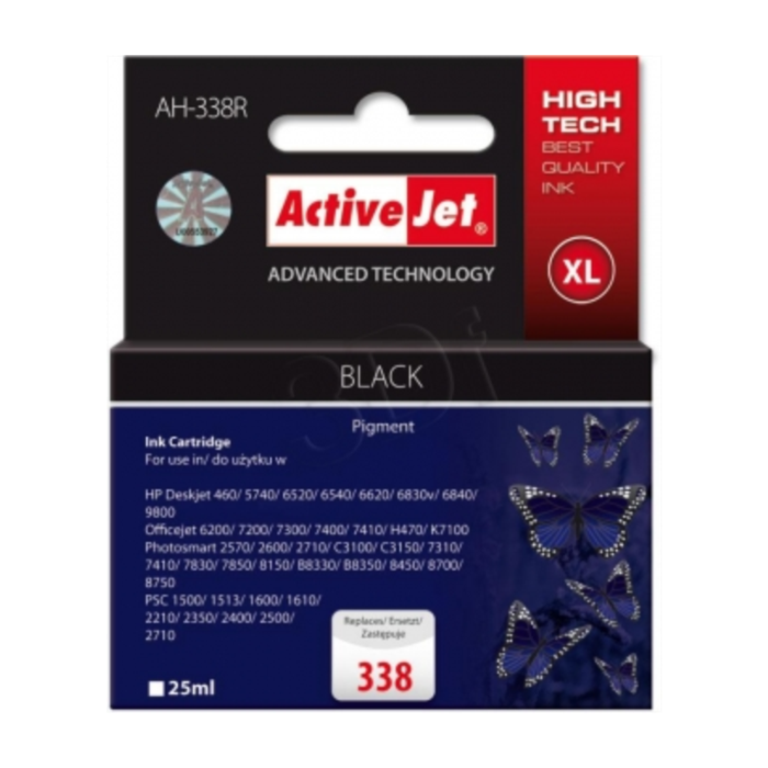 ActiveJet črno črnilo HP C8765EE 338