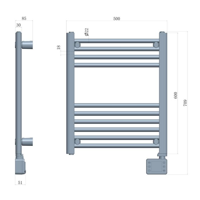 Adler LED kopalniški radiator lestev 400W AD7823