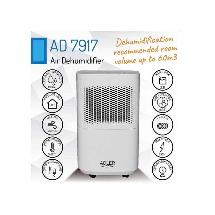 Adler razvlaževalec zraka s kompresorjem 2,2L AD7917 - slika 5