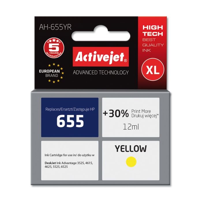 ActiveJet rumeno črnilo HP CZ112AE  655