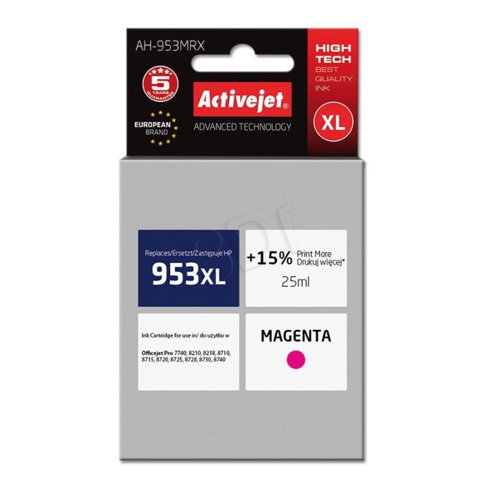 ActiveJet magenta črnilo HP 953XL F6U17AE
