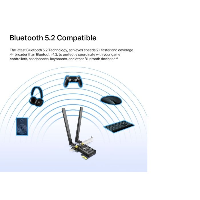 TP-LINK AX3000 Wi-Fi 6 Bluetooth 5.2 PCIe Adapter