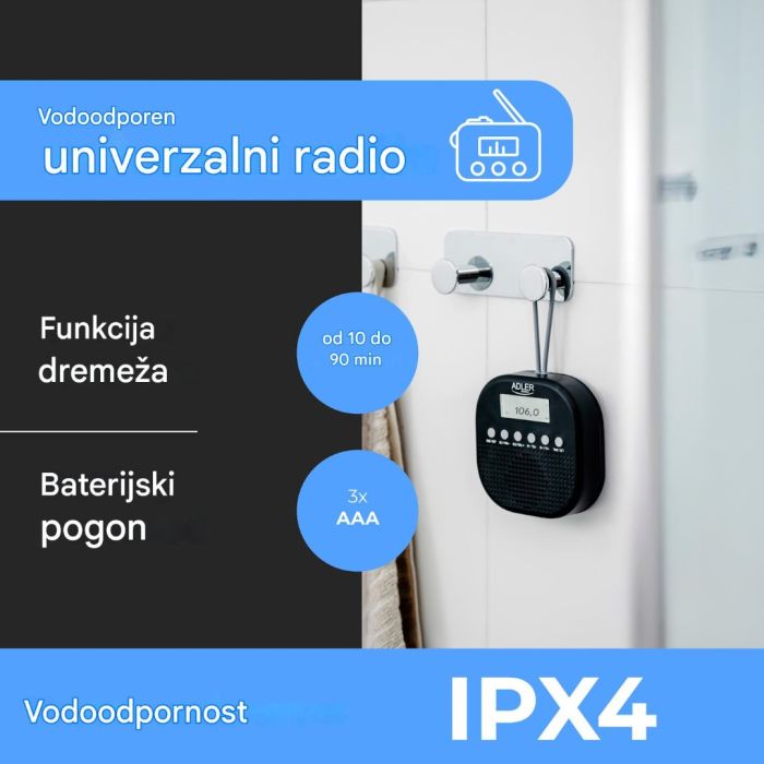 Adler Vodoodporni univerzalni radio AD 1912 - slika 2