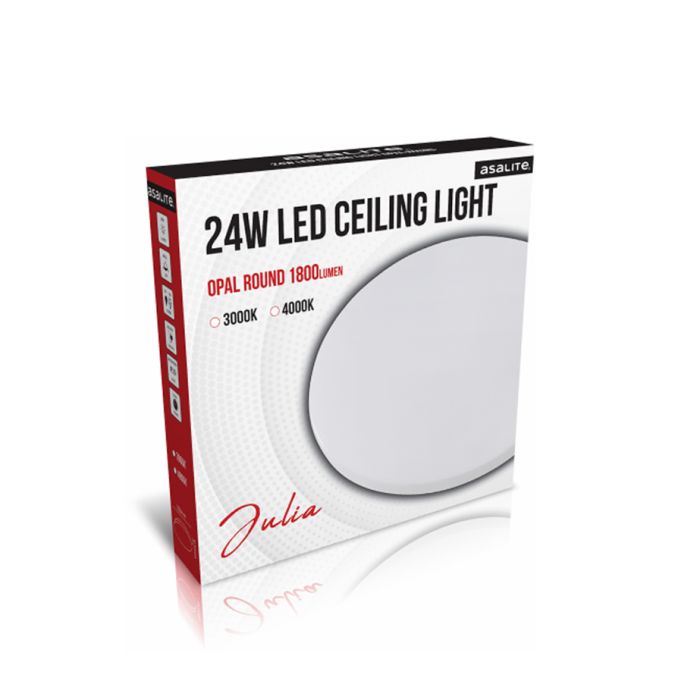 Stropna LED luč, okrogla, 24W OPAL, 4000K, 1800lm