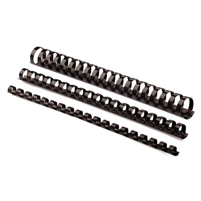 Fellowes plastične špirale 8 mm, črna (za 21-40 listov), 100 kosov