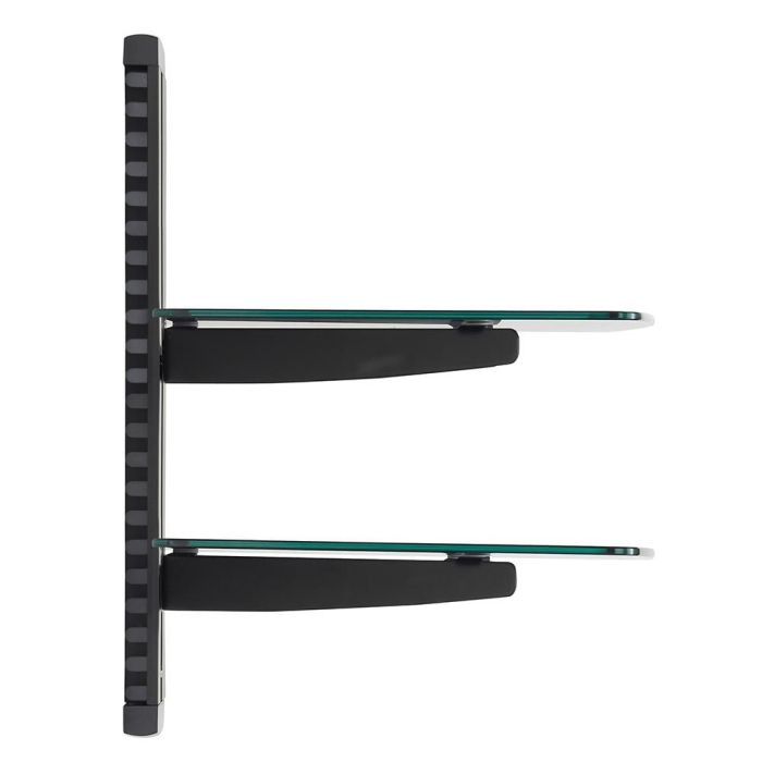 VonHaus steklena plavajoča polica 2x - črna - slika 4