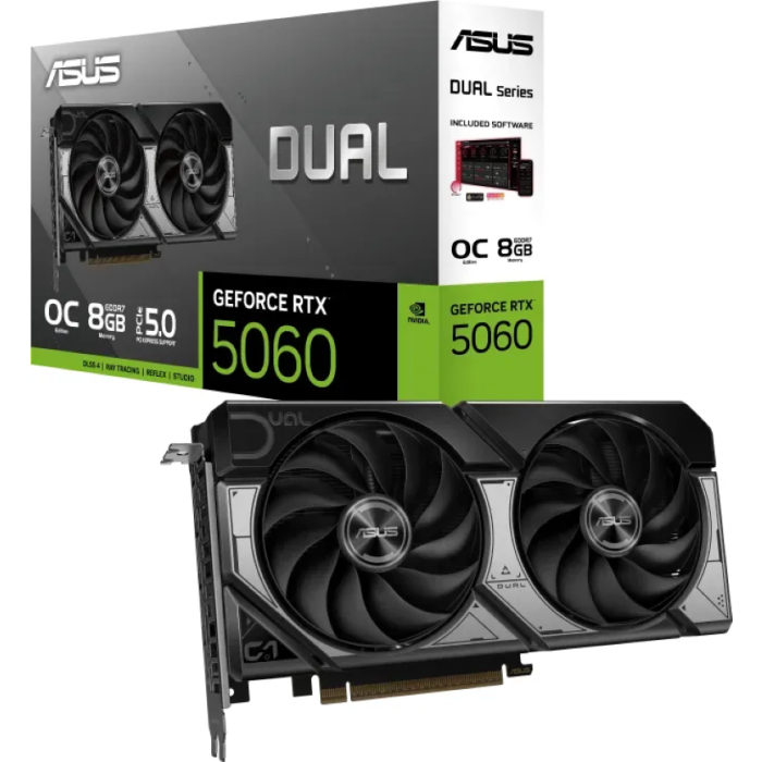 Grafična kartica ASUS Dual GeForce RTX 5060 OC, 8GB GDDR7, PCI-E 5.0