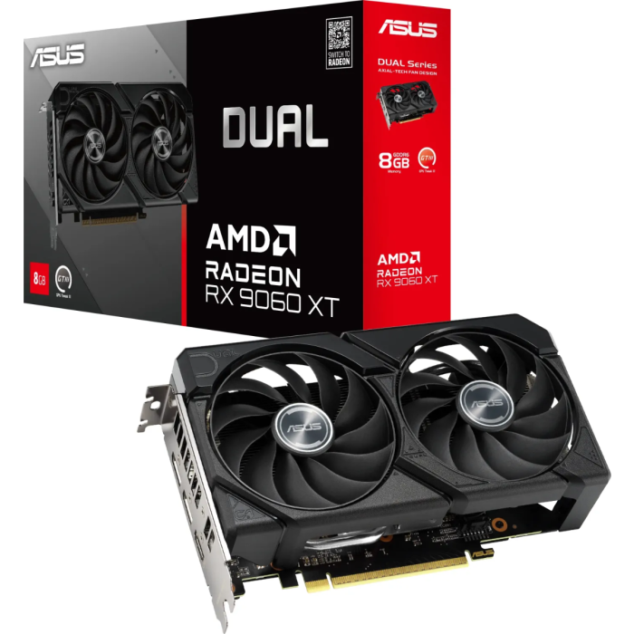 Grafična kartica ASUS Dual Radeon RX 9060 XT OC, 8GB GDDR6, PCI-E 5.0