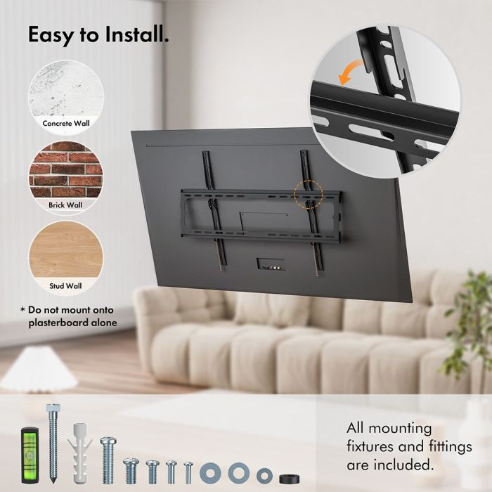 VonHaus 37-70 fiksen TV stenski nosilec do 35kg