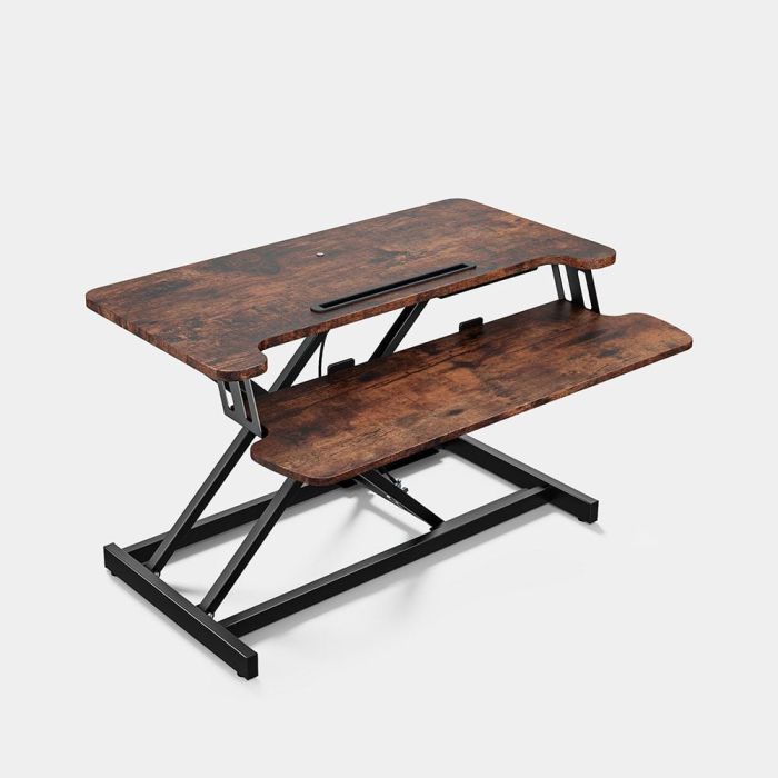 VonHaus Nastavek za stoječo pisalno mizo – temen les