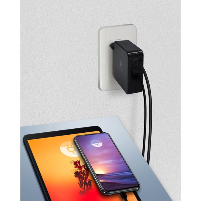 Icybox IB-PS101-PD USB-C Power Delivery 90W hitri polnilnik