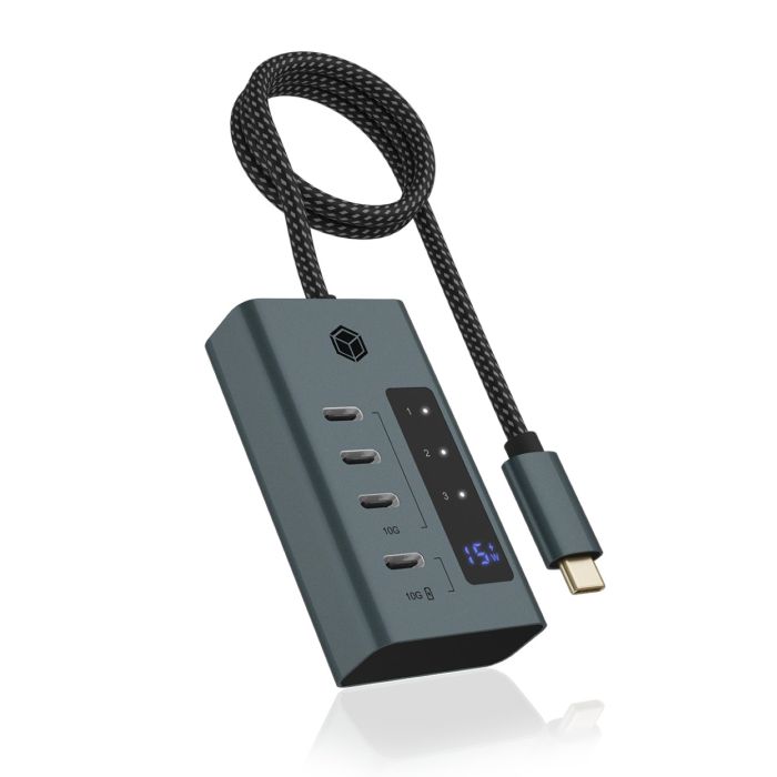 Icybox IB-HUB1454-C31 4-portno hub z vmesnikom USB 3.2 Gen 2 Type-C