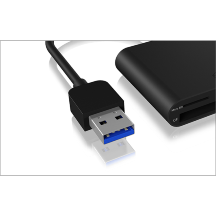 Icybox USB 3.0 zunanji čitalnik kartic