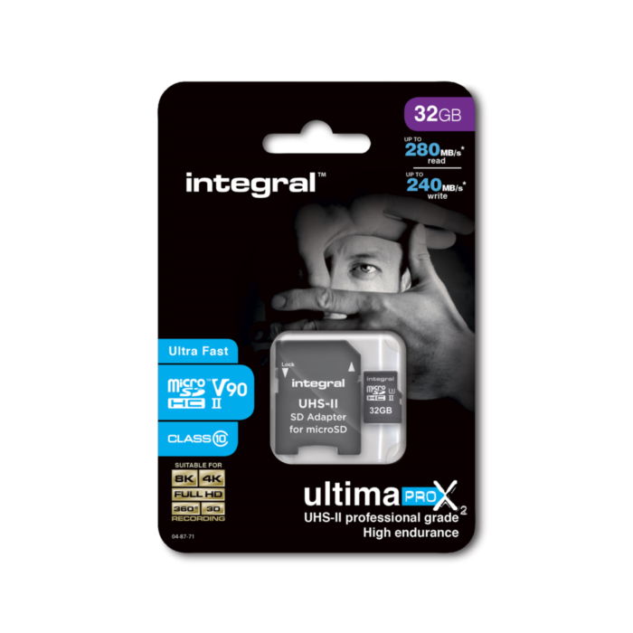 Integral 32GB microSDHC 280-240MB/s UHS-II V90