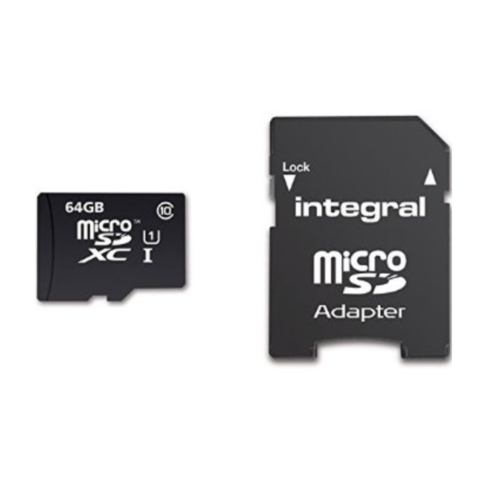 INTEGRAL 64GB MICRO SDXC class10 90MB/s SPOMINSKA KARTICA+ SD ADAPTER