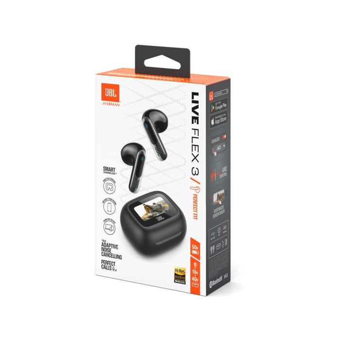 JBL Live Flex 3 brezžične slušalke z mikrofonom, črne
