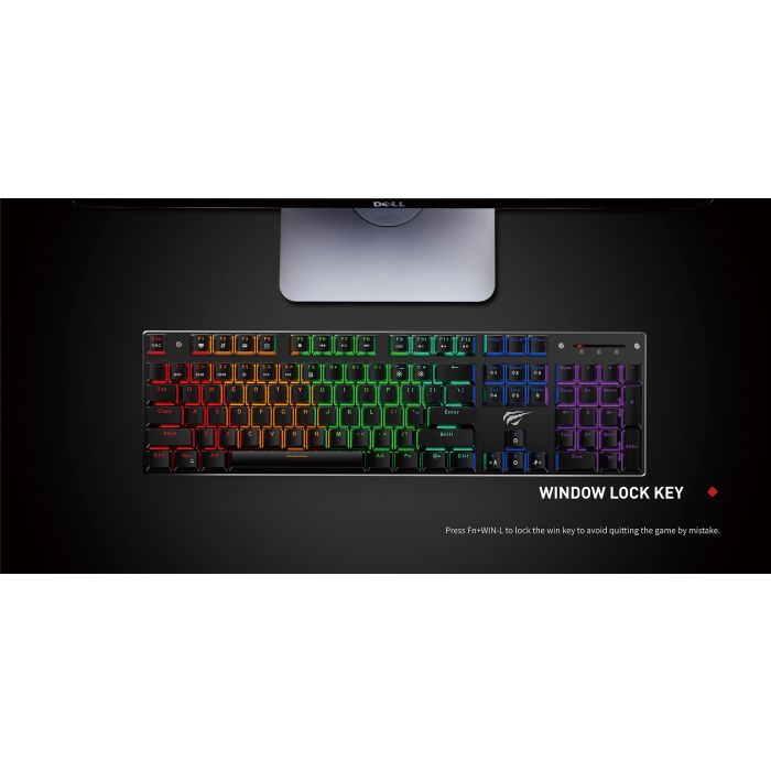 HAVIT Gamenote USB mehanska tipkovnica HV-KB498L  - SLO znaki