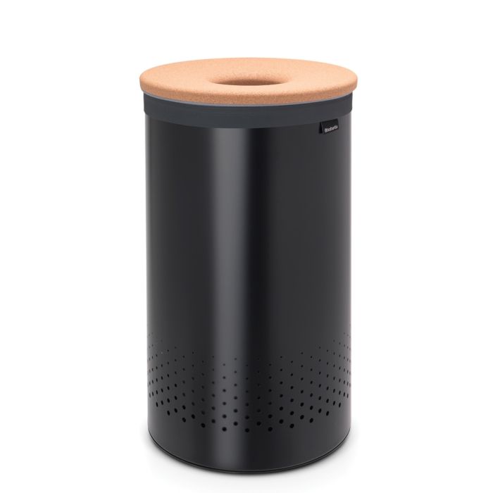 Brabantia koš za perilo 60L okrogel, črn