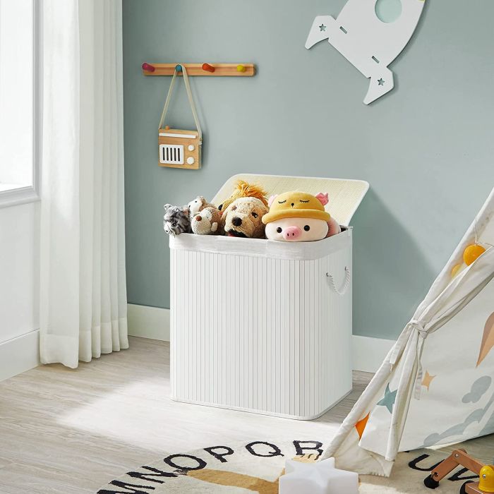 SONGMICS Košara za perilo White 3 x 50L bela, LCB091W01