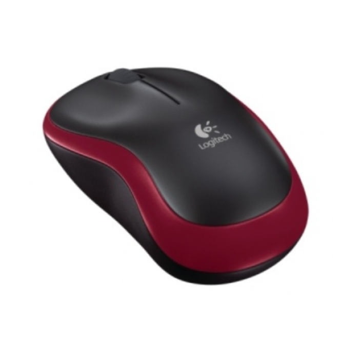 Logitech M185 Wireless mini miška, rdeča