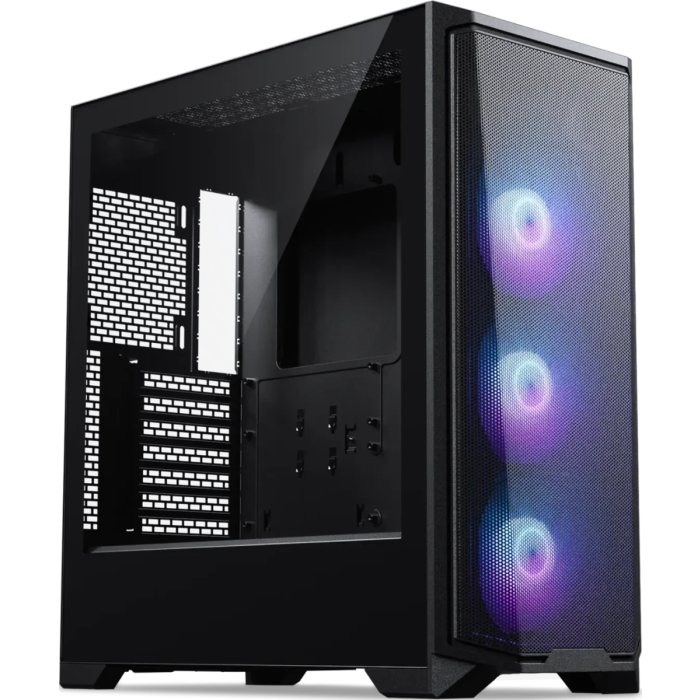 PHANTEKS ECLIPSE G370A TEMPERED GLASS D-RGB LED ATX črno ohišje