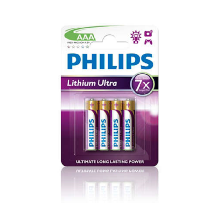 PHILIPS BATERIJA AAA - LITHIUM ULTRA BLISTER 4 KOS (LR3)