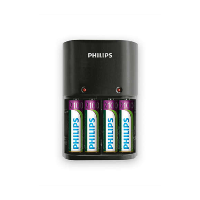 PHILIPS POLNILNIK BATERIJ MULTILIFE + 4X AA BATERIJE