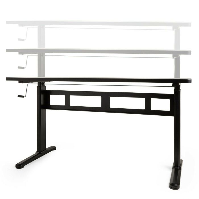 VonHaus nastavljiva Sit&Stand delovna miza črna 