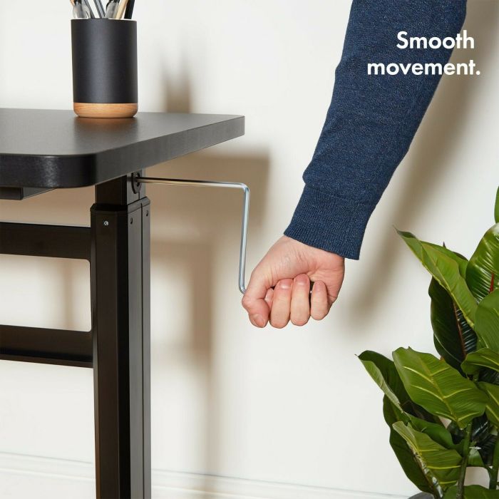VonHaus nastavljiva Sit&Stand delovna miza črna 